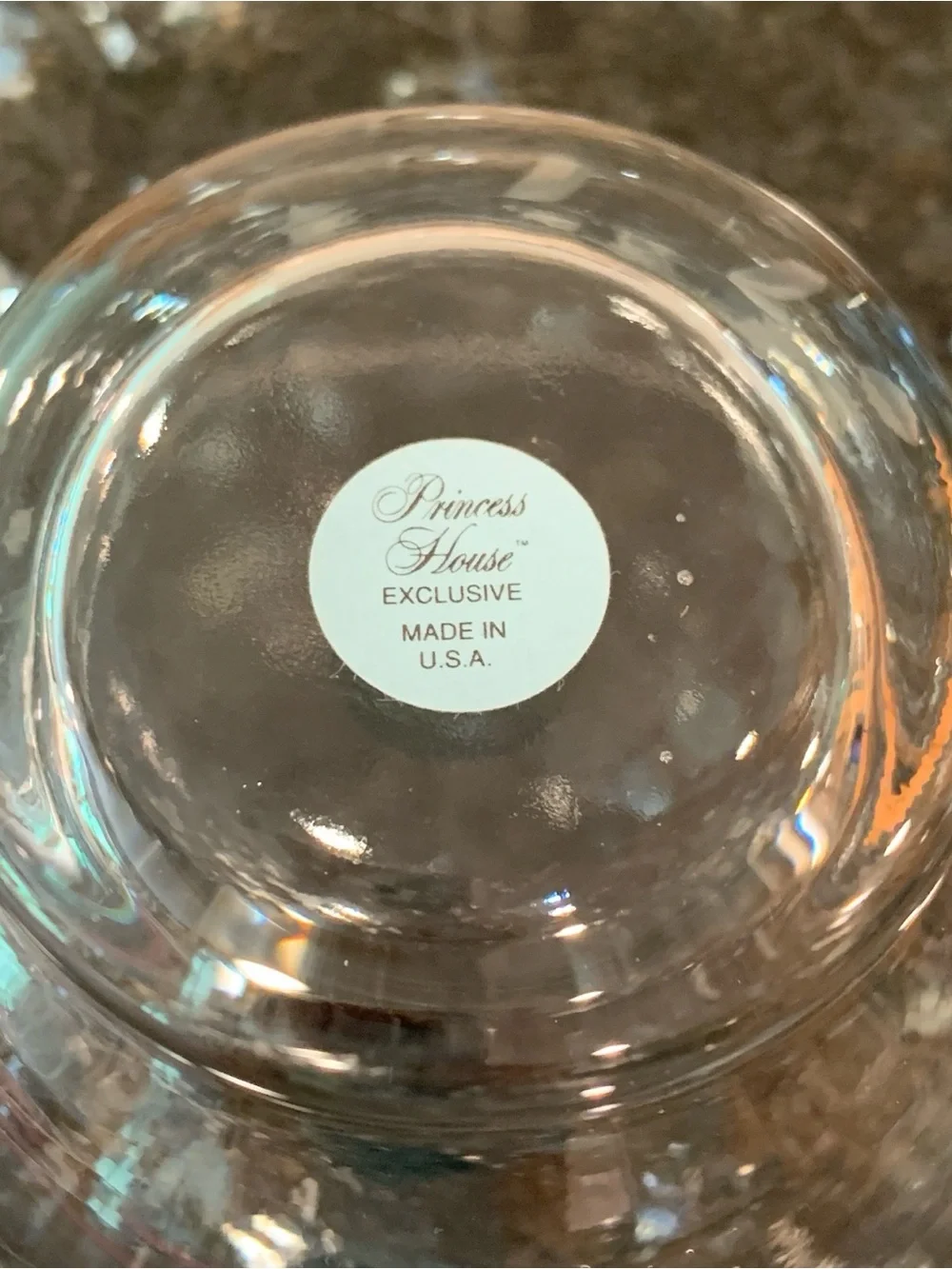Vintage Princess House Heritage Crystal Revere Bowl #385 5” Etched Floral USA